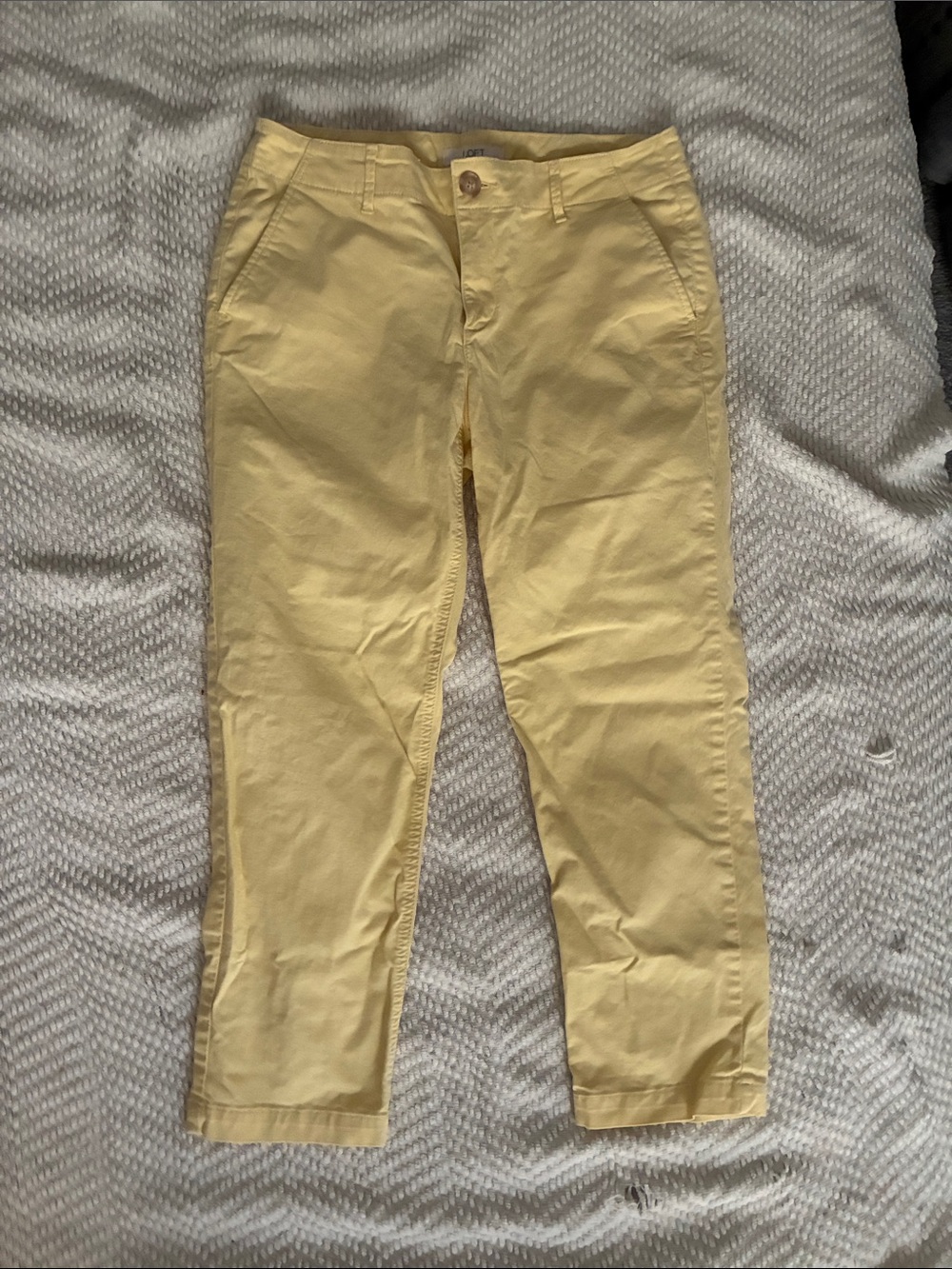 LOFT Yellow Women's Chino Trousers